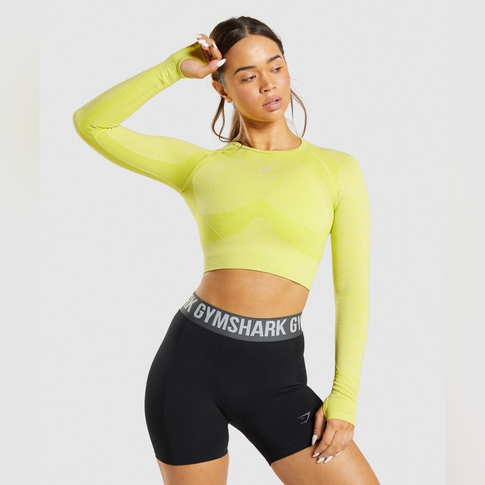 Gymshark FLEX SPORTS LONG SLEEVE CROP TOP